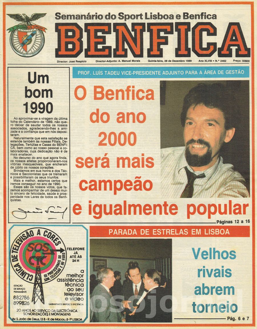 jornal o benfica 2462 1989-12-28